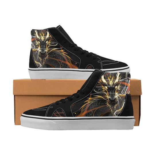 Discover Fiery Dragon High Top Shoes Sneakers for Men and Women