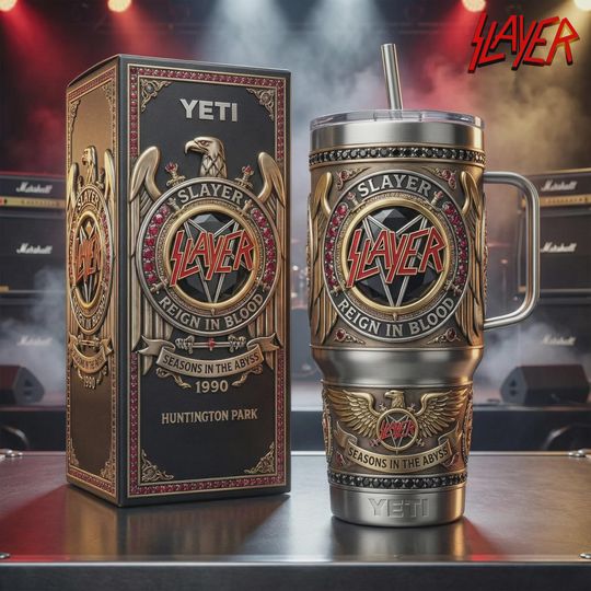 Discover Heavy Metal Eagle 3D Insulated Cup 40oz Travel Mug Rock Fan Gift