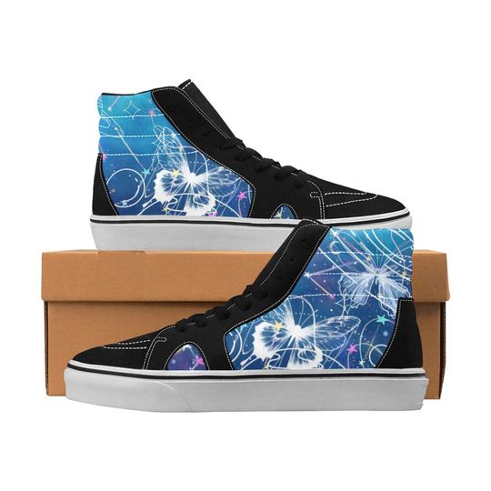 Discover Cosmic Butterfly High Top Shoes Sneakers for Men and Women