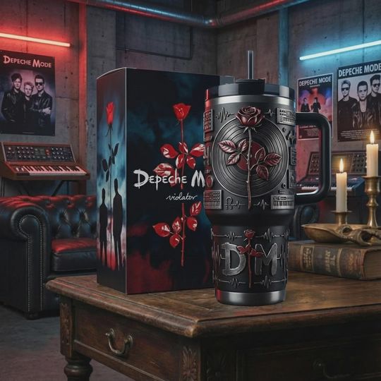Discover Dark Gothic Rose 3D Insulated Cup 40oz Travel Mug Retro Music Fan