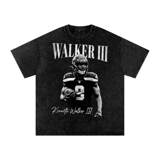 Discover Kenneth Walker III Vintage 90s Style Shirt | Snow Washed Seattle Football Tee