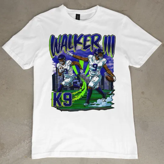 Discover Kenneth Walker III Seattle Seahawks Graphic T-Shirt Jersey Vintage