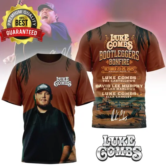 Discover Lukee Comb Country Music 2026 Tour 3D T-shirt