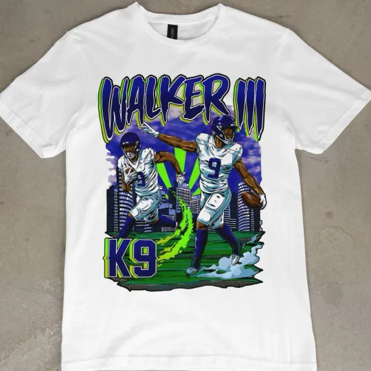 Discover Kenneth Walker III K9 Seattle Seahawks Graphic T-Shirt football Football Retro Tee