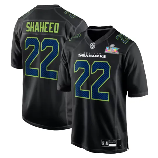 Discover Men's Seahawkss Rashid Shaheed Black Super B.owl LX Patch Jersey Stitched #22