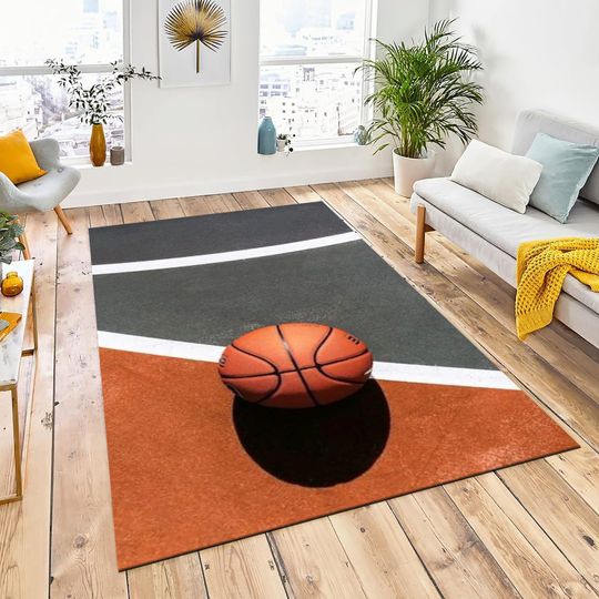 Discover Basketball Rug, Basketball Court Carpet, Sneakers Rug, NBA Ball Mat, All Stars Gifts for Living Room Bedroom Kids Boys Children Room Decors