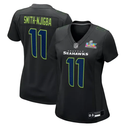 Discover Seahawkss Jaxon Smith-Njigba Black Super B.owl LX Patch  Game Jersey S-2XL