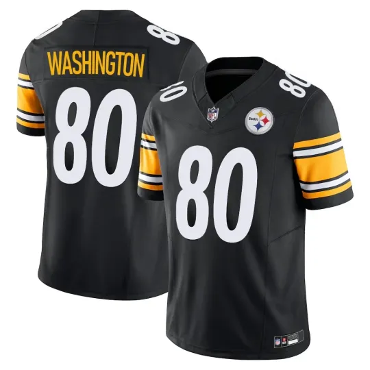 Discover Men's Pittsburgh Steeler Darnell Washington #80 Black Player Jersey