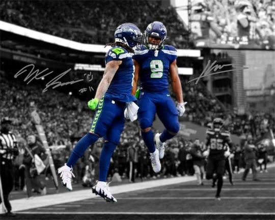 Jaxon Smith Njigba Kenneth Walker Seattle Seahawks Signed Photo Autograph Print Poster Wall Art Home Decor