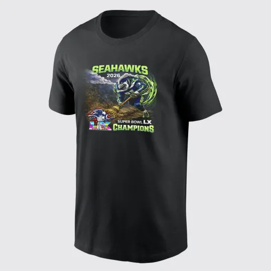 Discover Seahawks 2026 Super Bowl LX Champions T-Shirt
