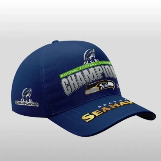 Discover Seahawks National Football Conference Champions Game Hat