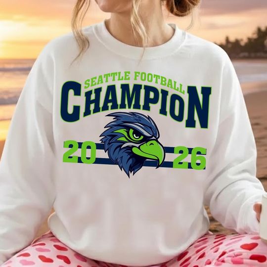 Discover Seattle Football Champion 90s Sweatshirt, Seattle Football shirt, Retro American Football Bootleg Gift