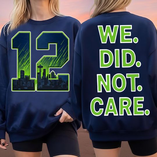 Discover Seattle We Did Not Care Sweatshirt, Seattle Football Mascot Sweatshirt, Vintage Seattle Sweatshirt, Seattle Champion Shirt