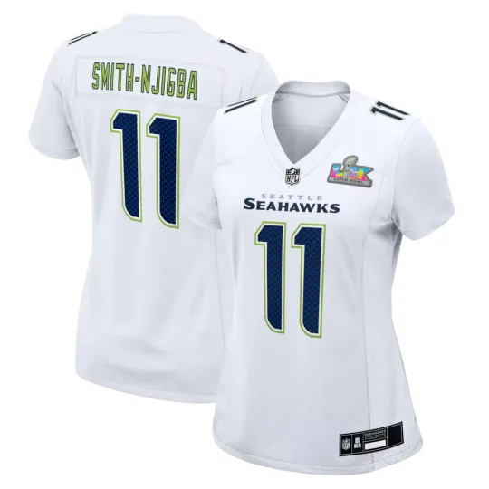 Seahawkss Jaxon Smith-Njigba White Super B.owl LX Patch Fashion Jersey