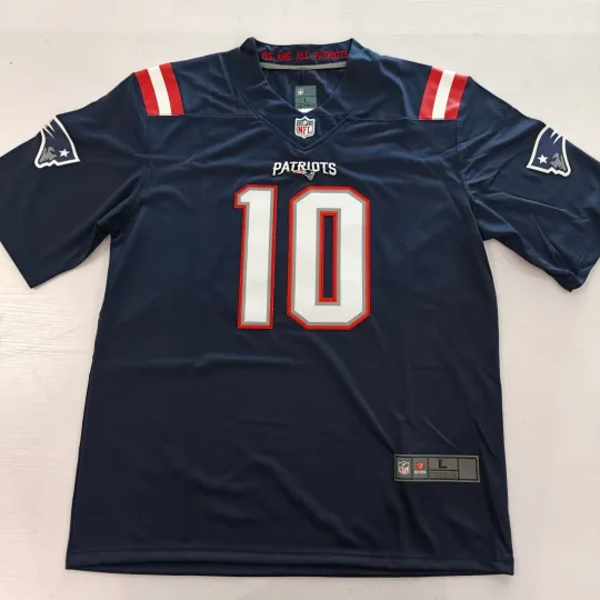 Discover Men's/Youth Navy Patriots #10 Drake Maye Collection Limited Stitched Jersey