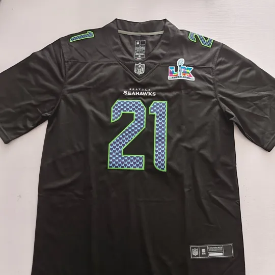 Discover Men's Seahawkss Devon Witherspoon Black Super B.owl LX Patch Game Jersey #21