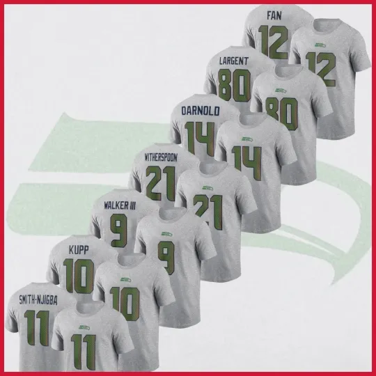 Discover Seattle Seahawk Wolf 2025 Rivalries Collection Game: Smith-Njigba, Kupp, Walke