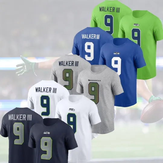 Discover Kenneth Walker III #9 Seattle Team Name & Number Player Gift For Fan