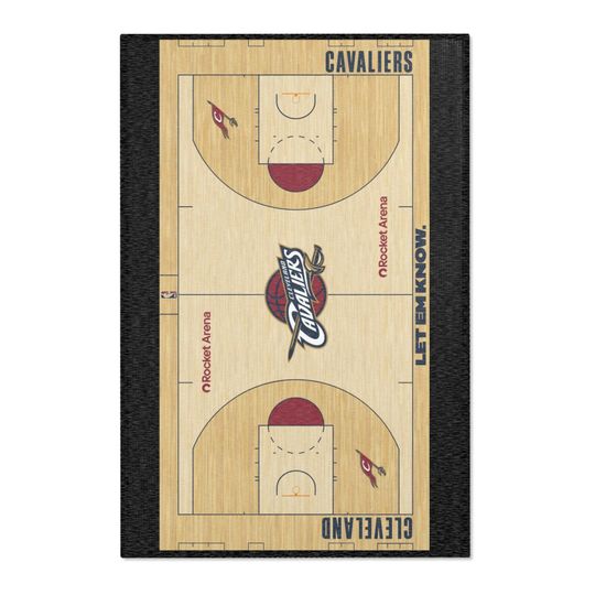 Discover Cavaliers Basketball Retro Court Area Rug