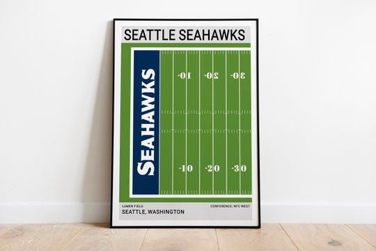 Discover Seattle Seahawks Stadium Poster, American Football Poster, Football Fan Gift, Football Stadium Poster