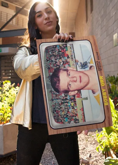 Bobby Orr 1966 Topps #35 Rookie Card Poster Boston Bruins