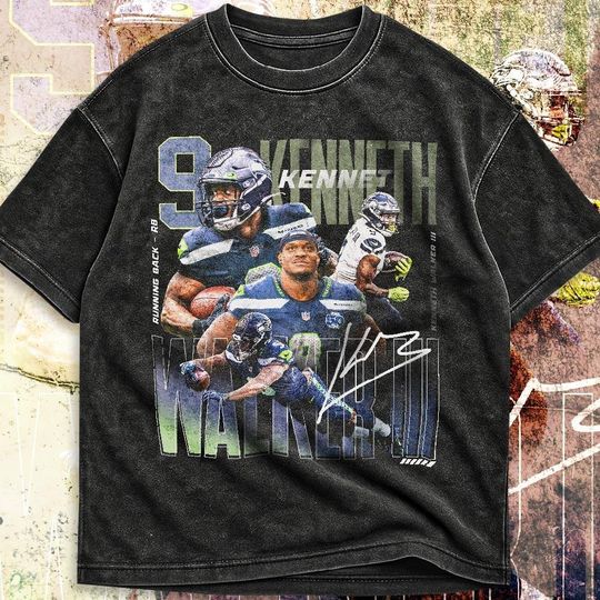 Discover Comfort Vintage Kenneth Walker III Shirt, Football Sport Tee, Fan Gift Shirt