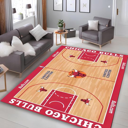 Discover Custom Basketball Court Rug, Team Logo Floor Mat