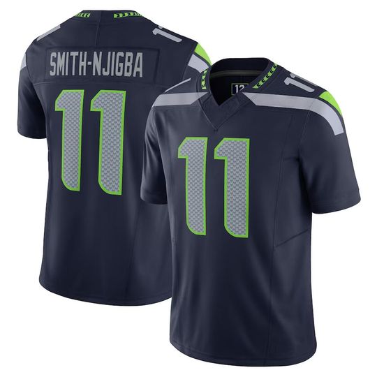 Discover Men's/Youth Seattle Jaxon Smith-Njigba Football Jersey - Navy Game Day Gridiron All Stitched Fan Shirt