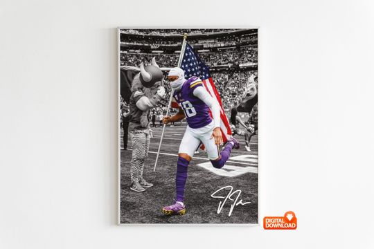 Discover Justin Jefferson Poster, Signed Football Poster
