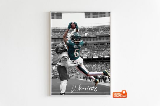 Discover Devonta Smith Poster, Signed Football Poster