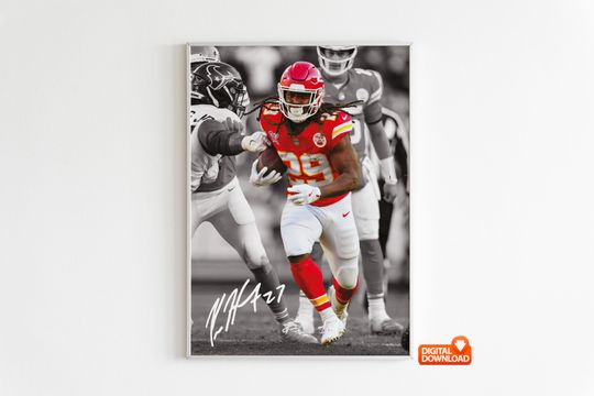 Discover Kareem Hunt Poster Signed Football Poster