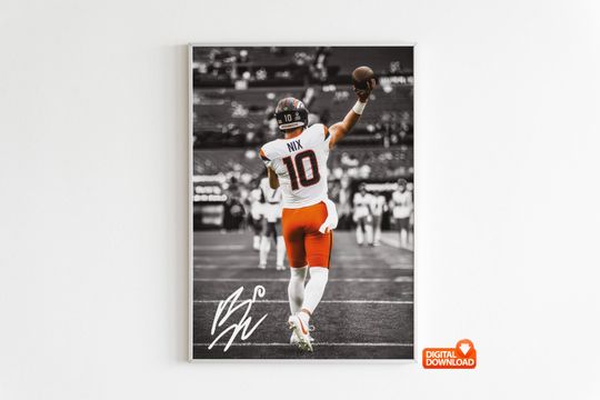 Discover Bo Nix Poster, Signed Football Poster