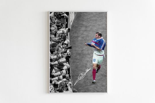 Discover Zinedine Zidane Poster,Signed Football Poster