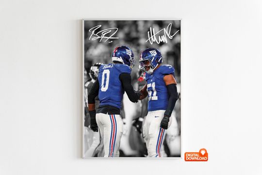 Discover Abdul Carter Poster, Brian Burns Poster, Signed Football Poster