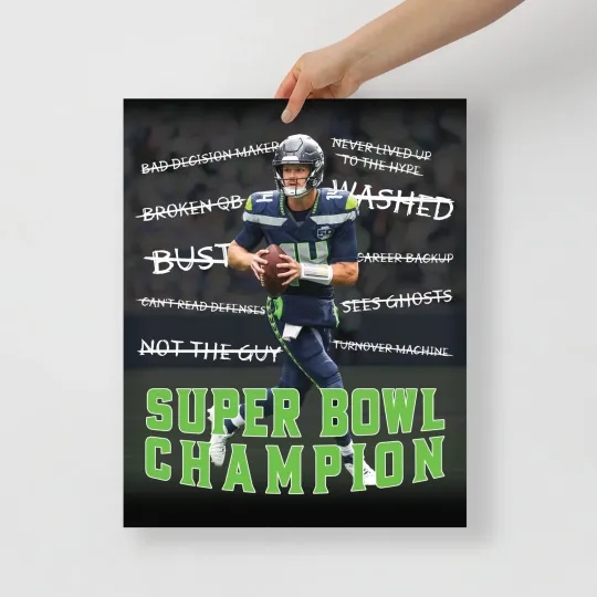 Discover Sam Darnold Poster | Seattle Seahawkss Super B.owl Poster