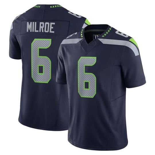 Seattle Jalen Milroe #6 Men's Navy Jersey Rivalries Collection Limited Football Shirt