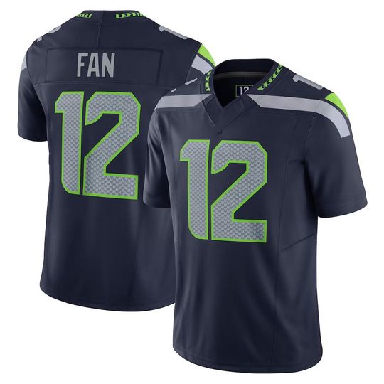 Discover Customize Fans #12 Football Jersey Navy Seattle All Stitched Embroidered Fan Shirt LX Patch Logo
