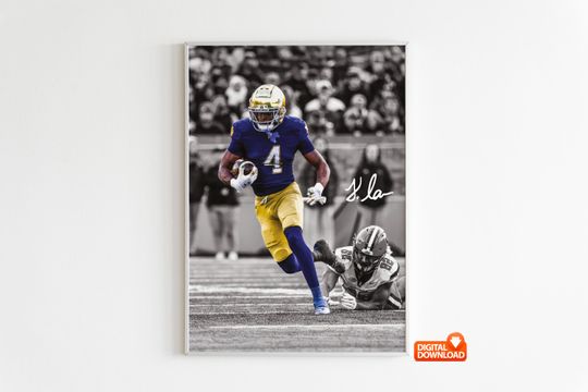 Discover Jeremiyah Love Poster, Signed Football Poster,  Digital Download
