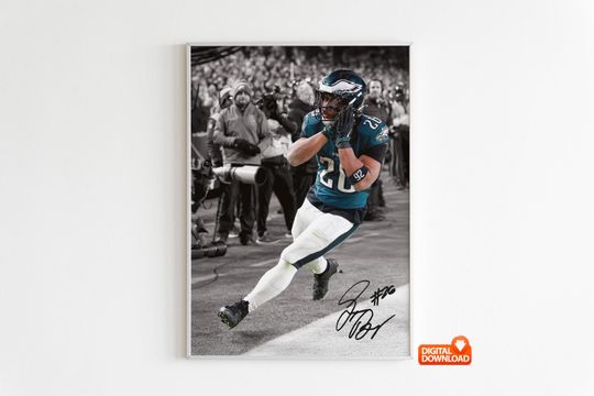 Discover Saquon Barkley Poster,  Signed Football Poster