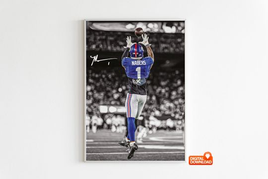 Discover Malik Nabers Poster, Signed Football Poster