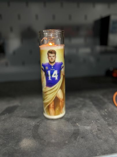Discover Vikings Sam Darnold Prayer Candle