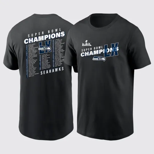 Discover Seattle Seahawks Supe.r Bowl LX Champions TShirt