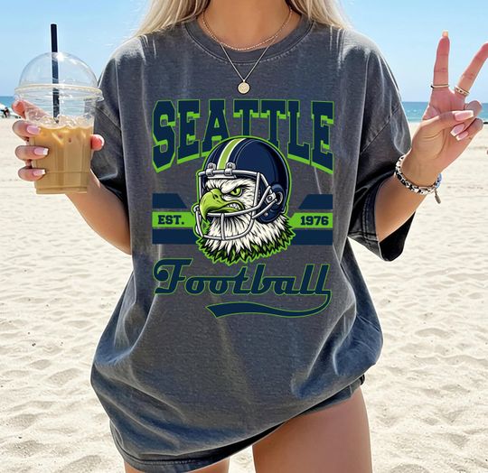 Comfort Colors Seattle Football Mascot T-Shirt, Game Day Shirt, Seattle Team Football Shirt, Sunday Football Funny Shirt