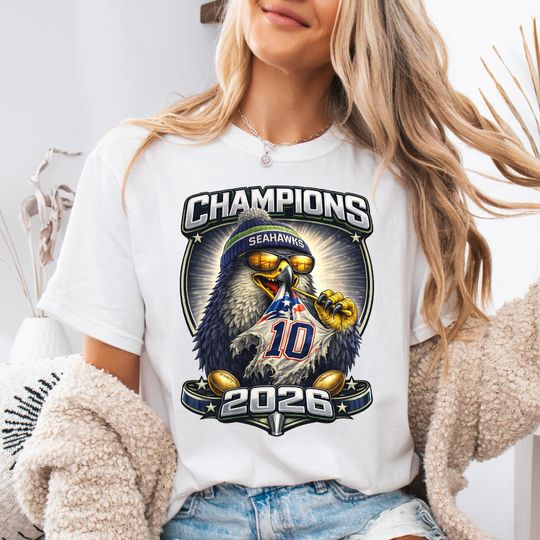 Discover Seattle Seahawk shirt Super Bowl Champions 2026 TShirt Sports Fan Victory Tee gift