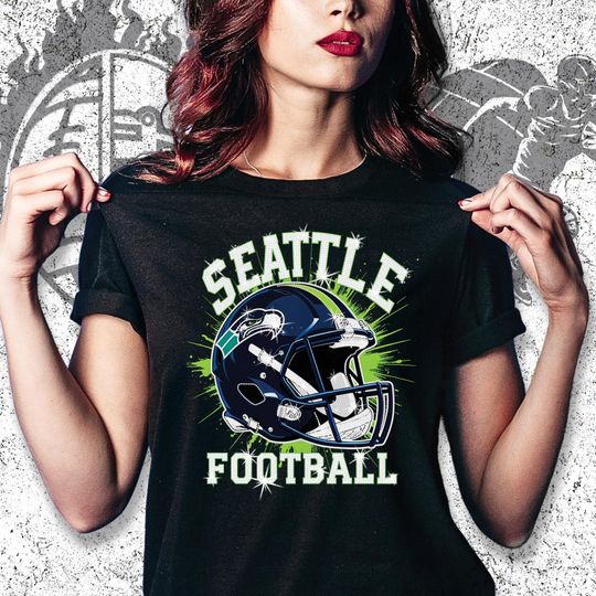 Seattle Football Rhinestone Shirt: Sparkly Game Day Tee