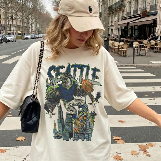 Discover Vintage Seattle Football Shirt,  Seattle Football Tee, Retro 90s Game Day T-Shirt, Old School Merch