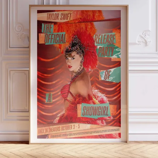 Discover Swift Showgirl Official Release Party Movie Poster Art Print Framed Decor