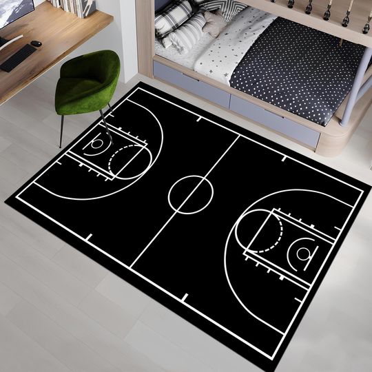 Discover Basketball Court Rug, Basketball Rug, Court Rug, Black Rug, Sport Rug, Young Room Rug, Boys Room Rug,Custom Rug,Personalized Gifts,Area Rugs