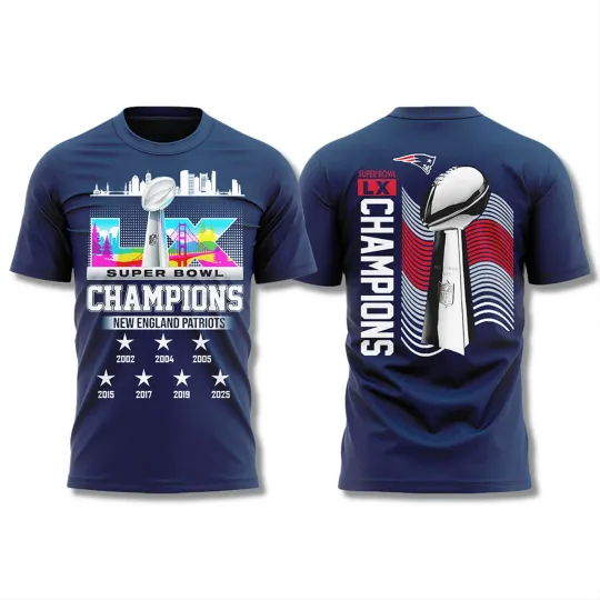 Discover 1England Patriot 7-Time Supe.r Bowl Champions Legacy 3D Shirt