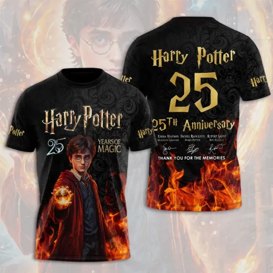 Discover Harry Potter 2001-2026 25 Years 3D Shirt